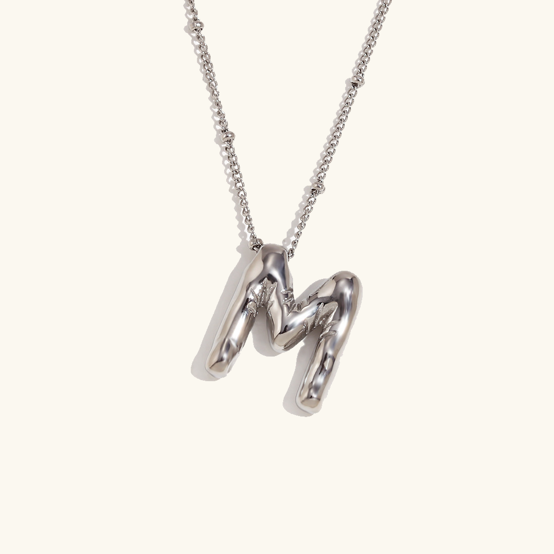 Balloon Gold Initial Necklace