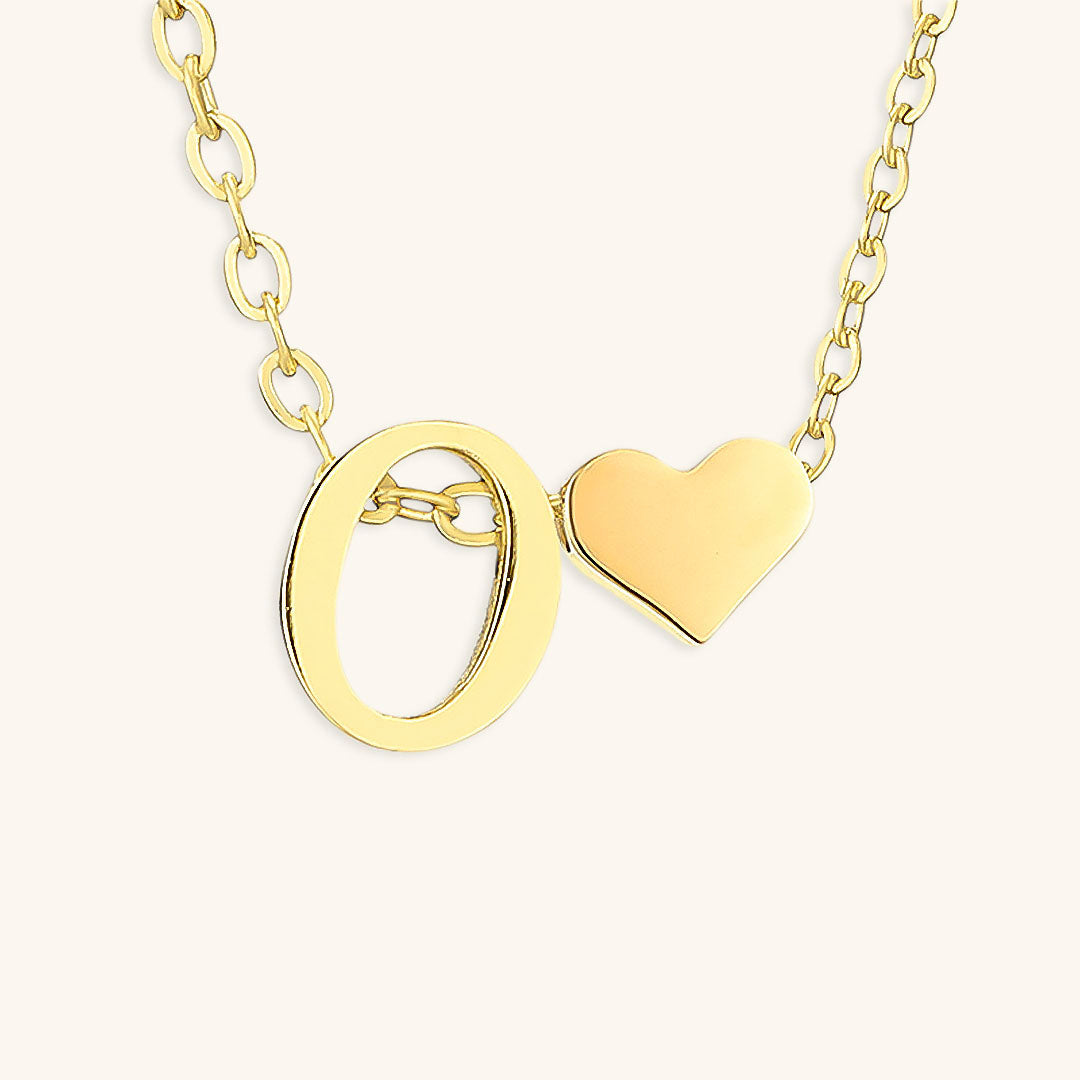 Ria Initial Letter Gold Necklace