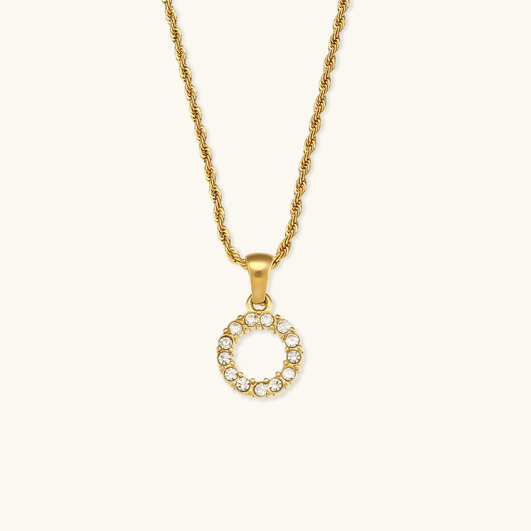 Maeve Letter Initial Diamond Necklace