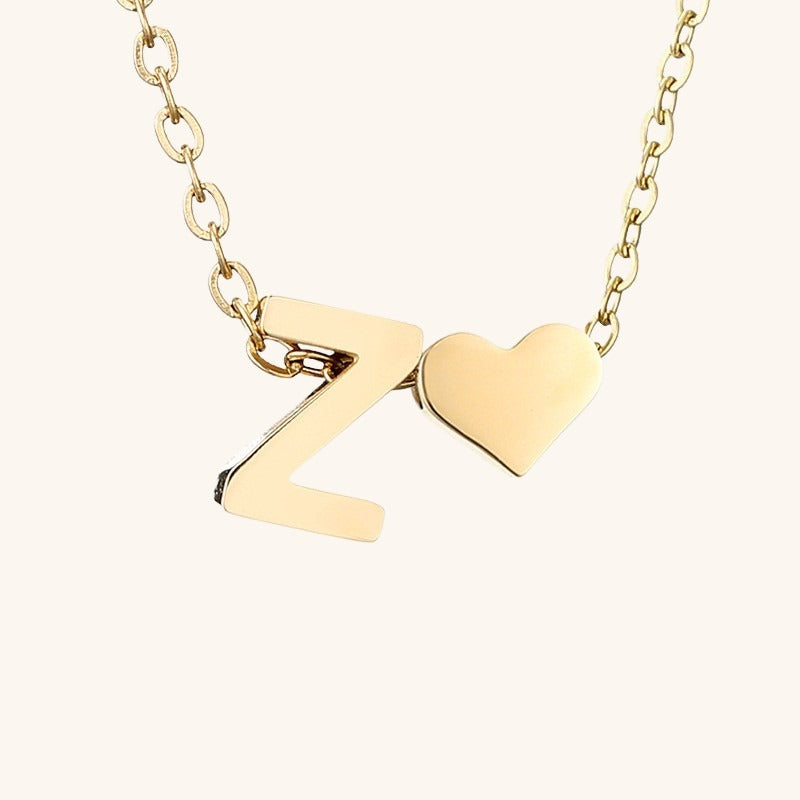 Ria Initial Letter Gold Necklace